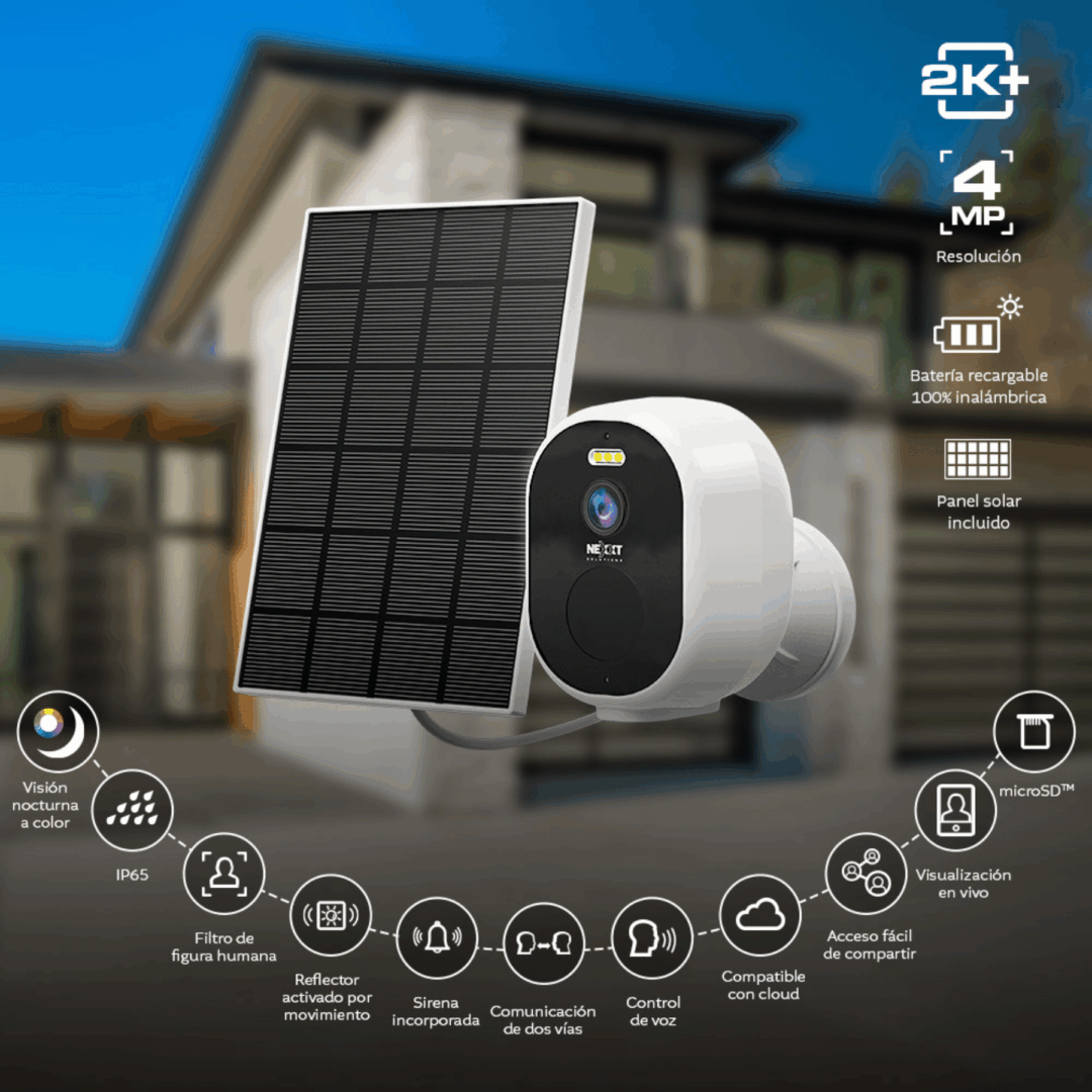 Cámara Nexxt Exterior con Panel Solar NHC-OF20S
